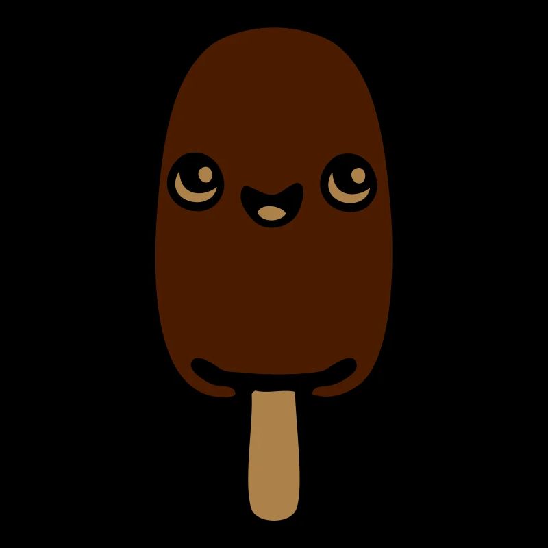 glace chocolat bâtonnet kawaii mignon enfant miam
