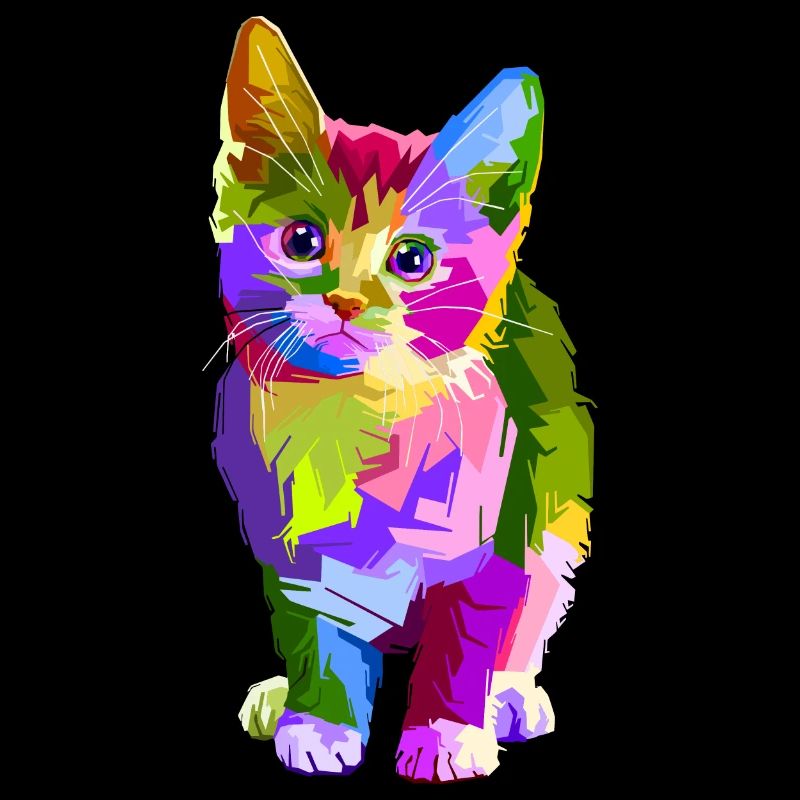 Chat coloré