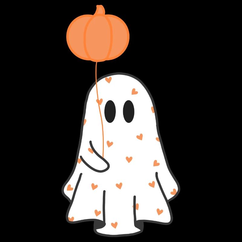 Cute Heart Ghost