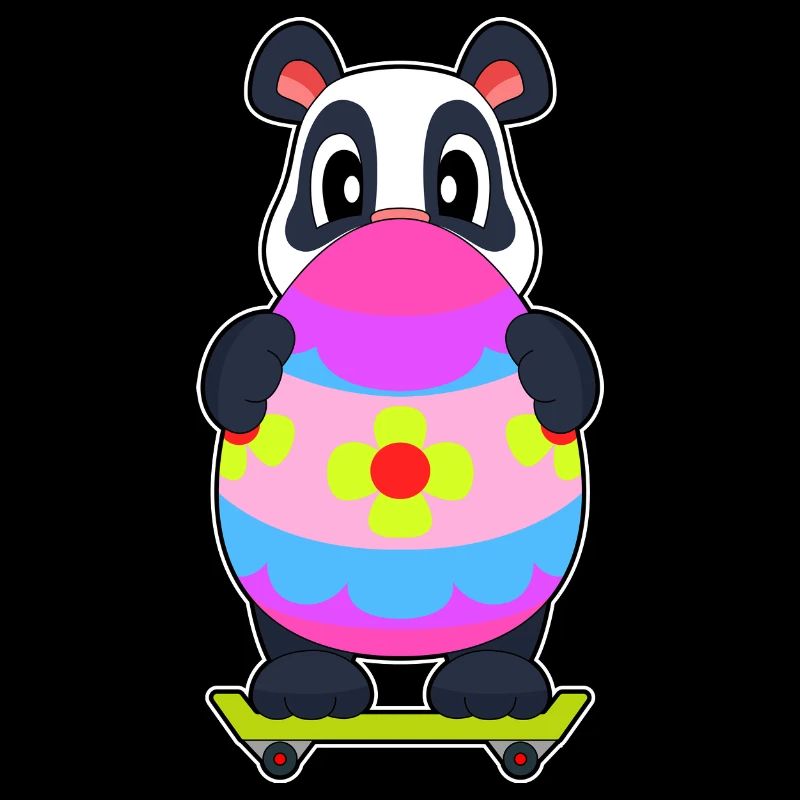 Panda Ostern Skateboard