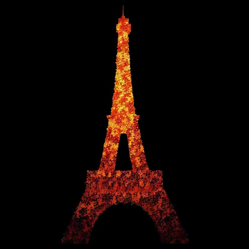 Autumn in Paris: Eiffel Tower in autumn foliage