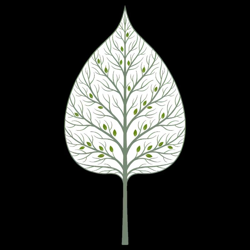 Verborgener Baum im Blatt