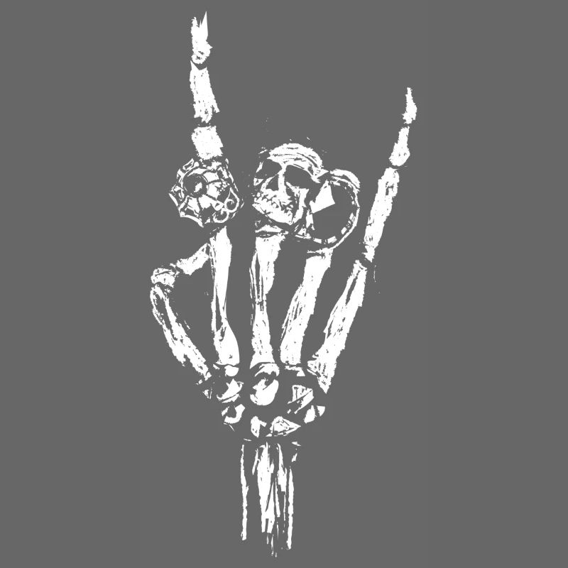 Skeleton hand with rings