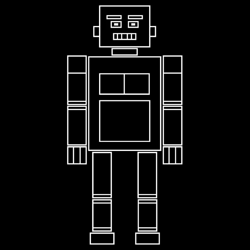 Roboter / Weiß / Reduziert