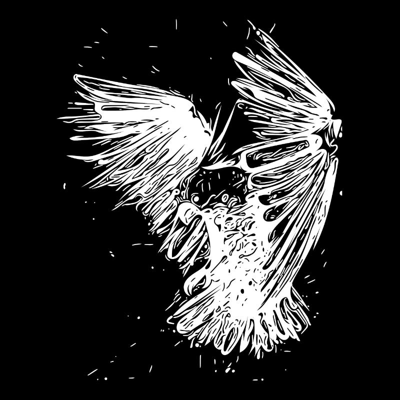 Vintager Kakadu Splash Vogel Portrait Zeichnung
