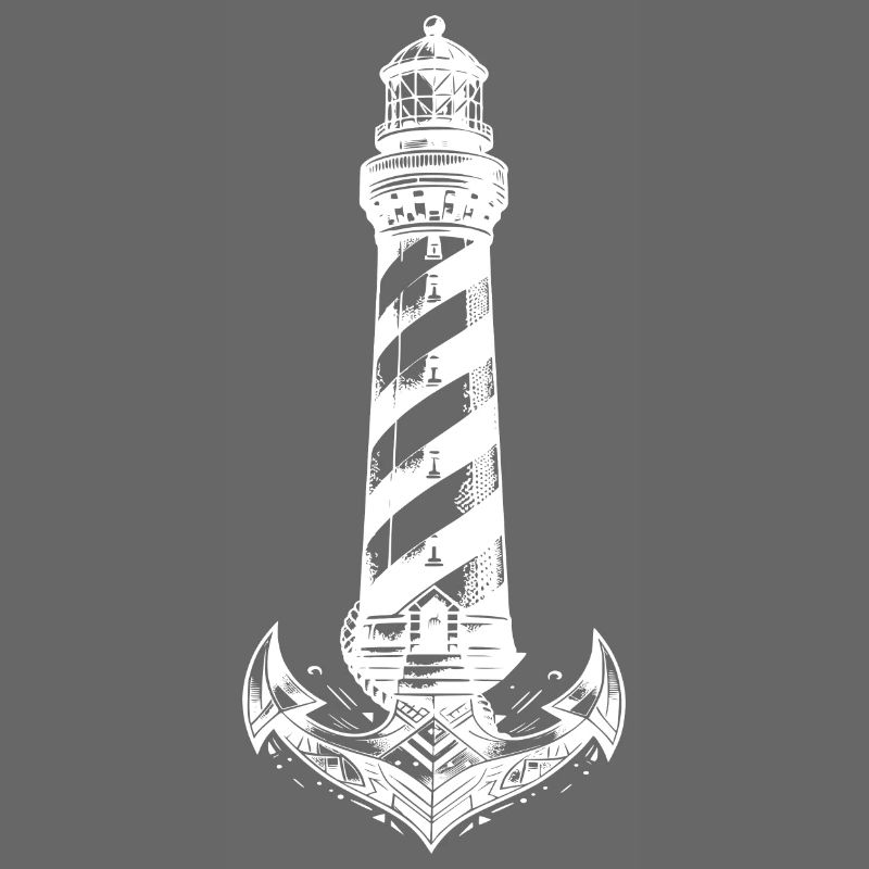 Conception d’ancre de phare côtier à rayures obliques