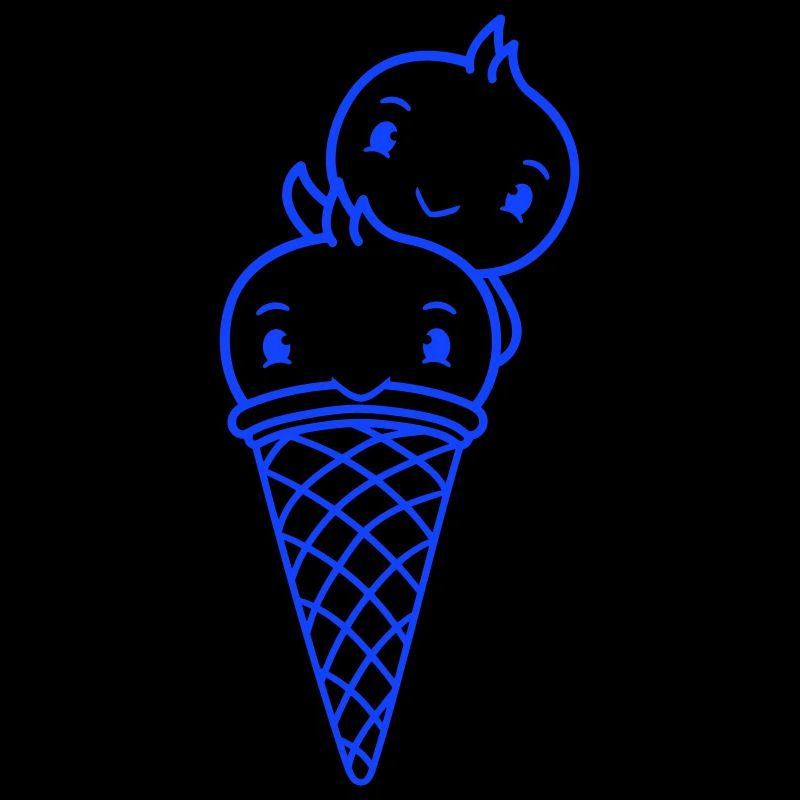 Vögel Eis Waffel Waffeleis Kugeln Eiscreme Eistüte