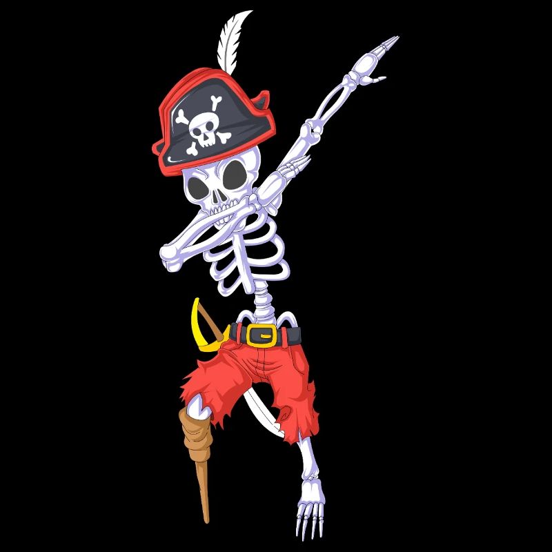 Dabbing Pirate Squelette Halloween