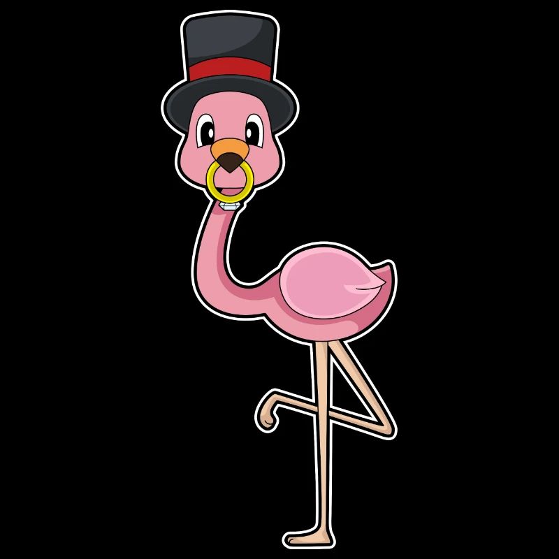 Flamingo Groom Wedding Ring Wedding