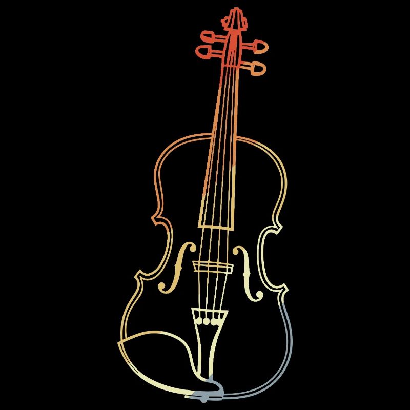 Vintage Violin Drawing