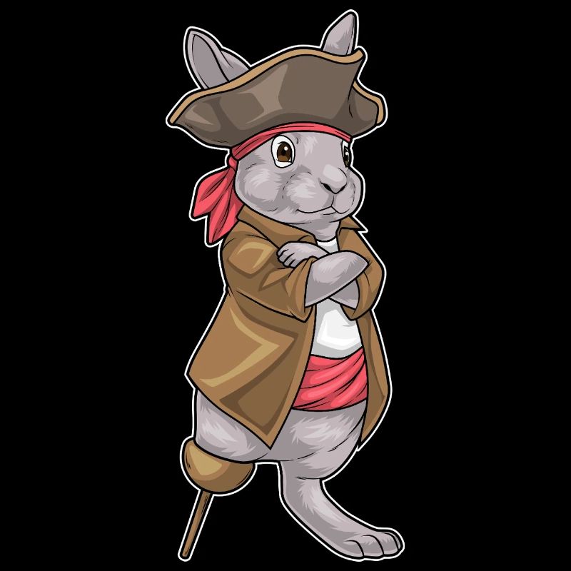Lapin Pirate Jambe de Bois