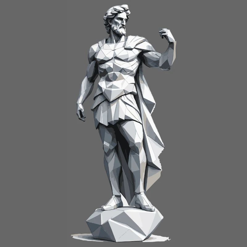 Greek God - Low Poly Design
