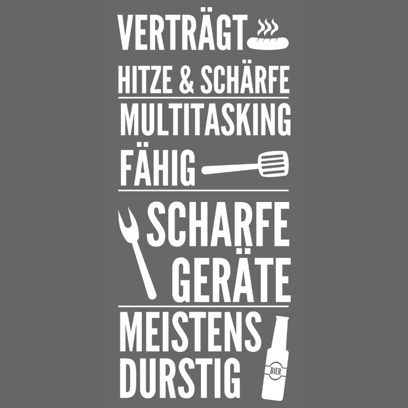 Vertragt Hitze & Schärfe – Grill Spruch Design
