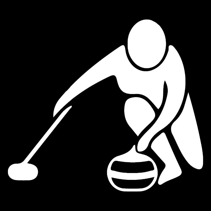 Silhouette de curling minimaliste Sport