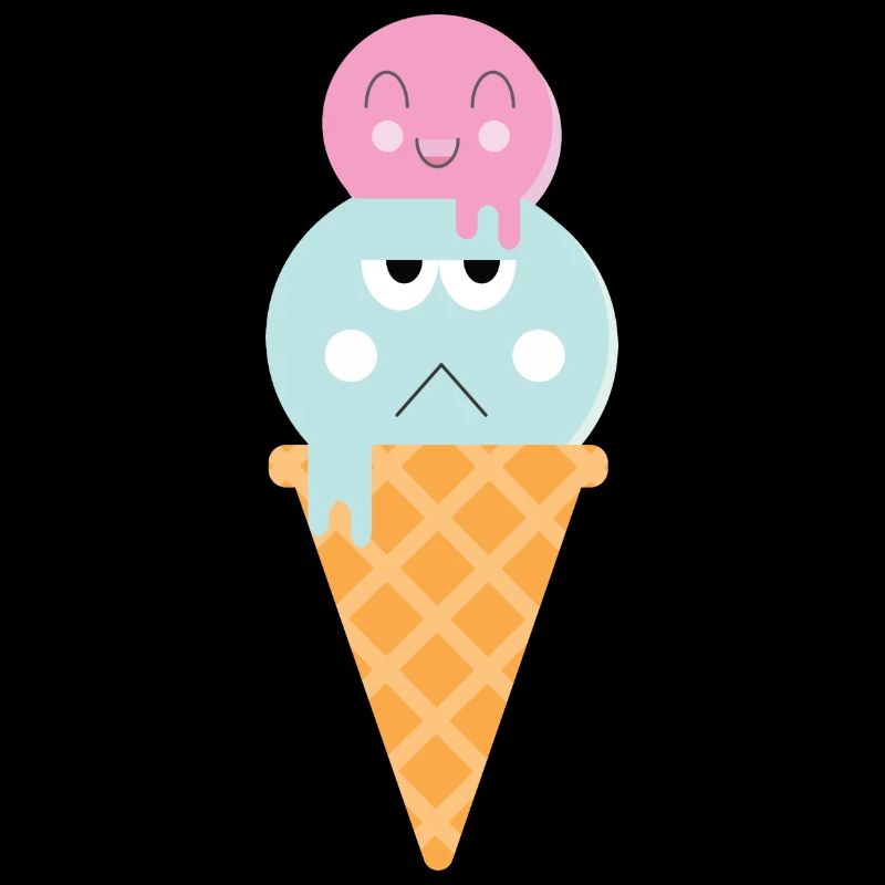 Eis glücklich sauer