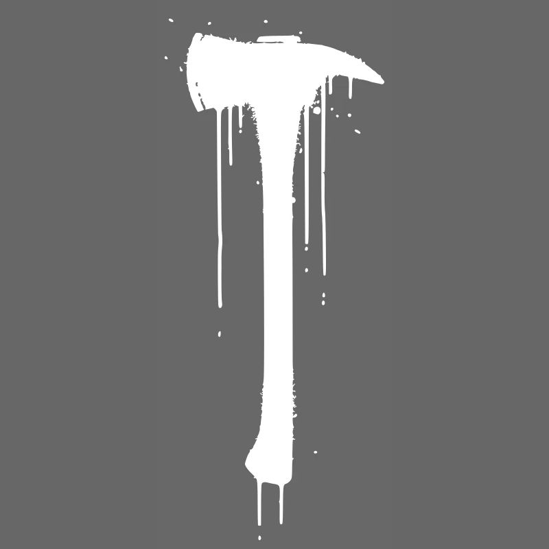 Fire Brigade Axe Graffiti Drop Vector
