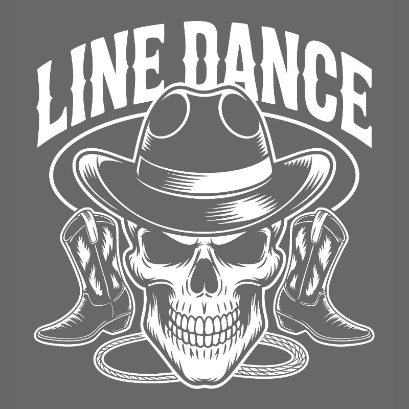 Line Dance Skull with Stetson and Boots