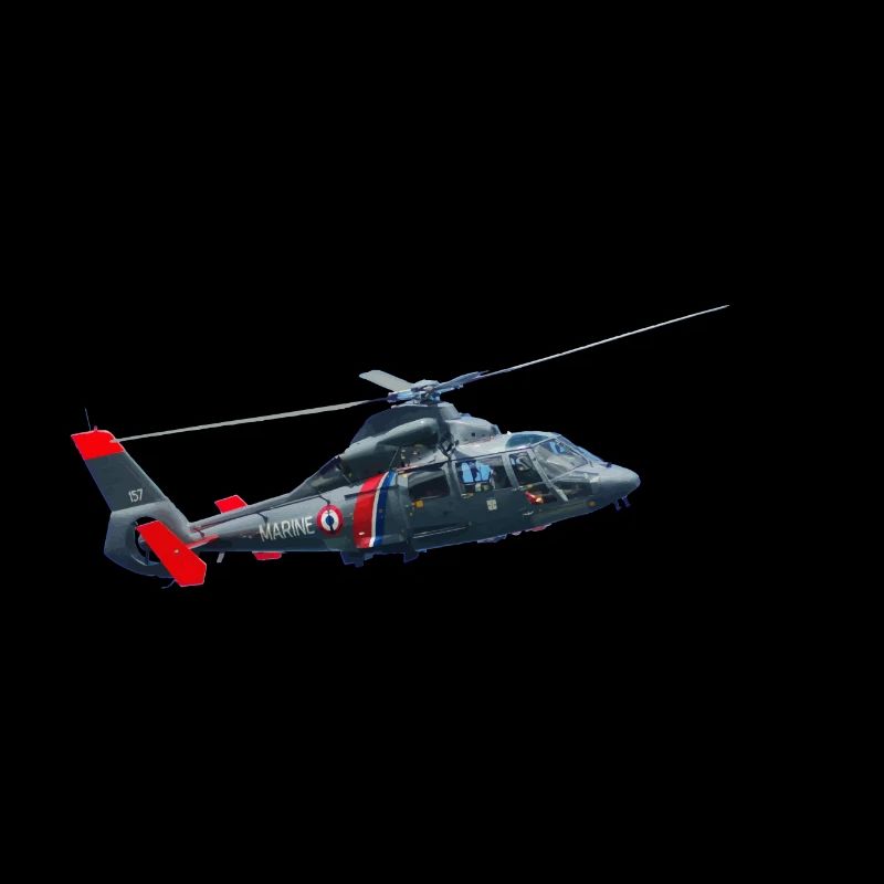 helicoptere dauphin marine