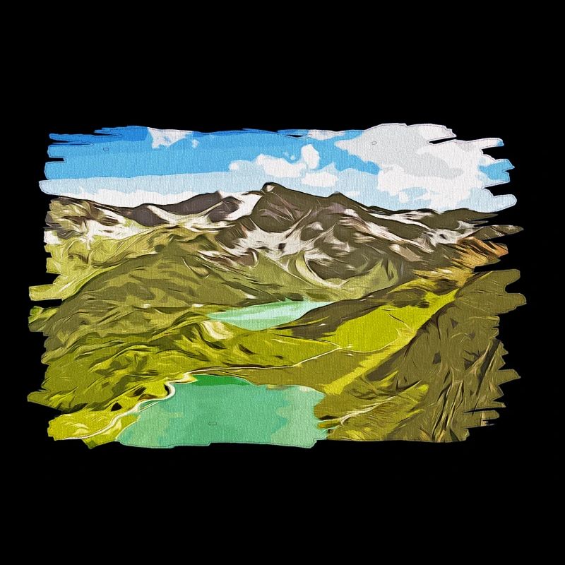 gxp alpine view mountains vector art