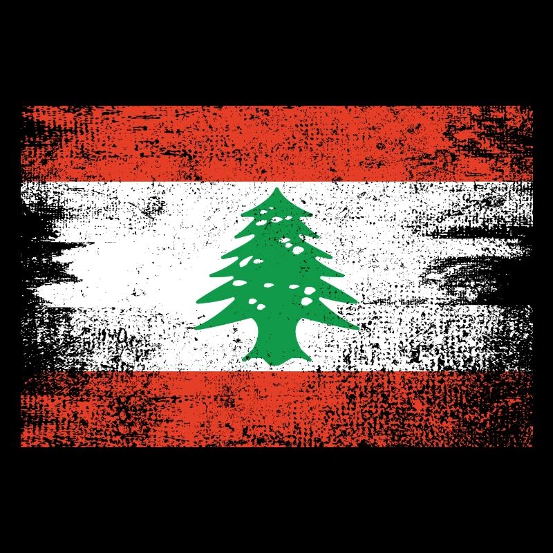 Libanon Flagge Grunge