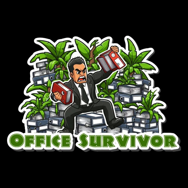 Office Survivor - Dessin animé amusant pour le travail de bureau