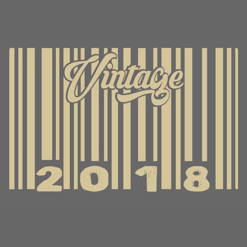 vintage 2018 Code barre 2018: Année 2025.