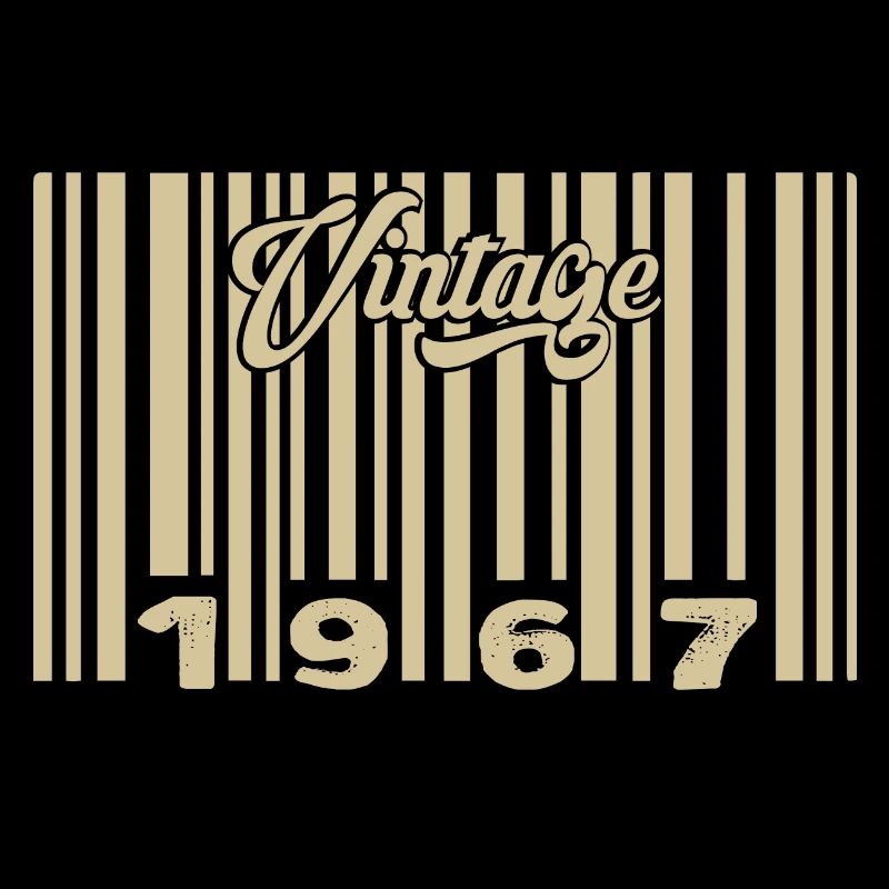 Vintage 1967 Barcode 1967: Year 2025.