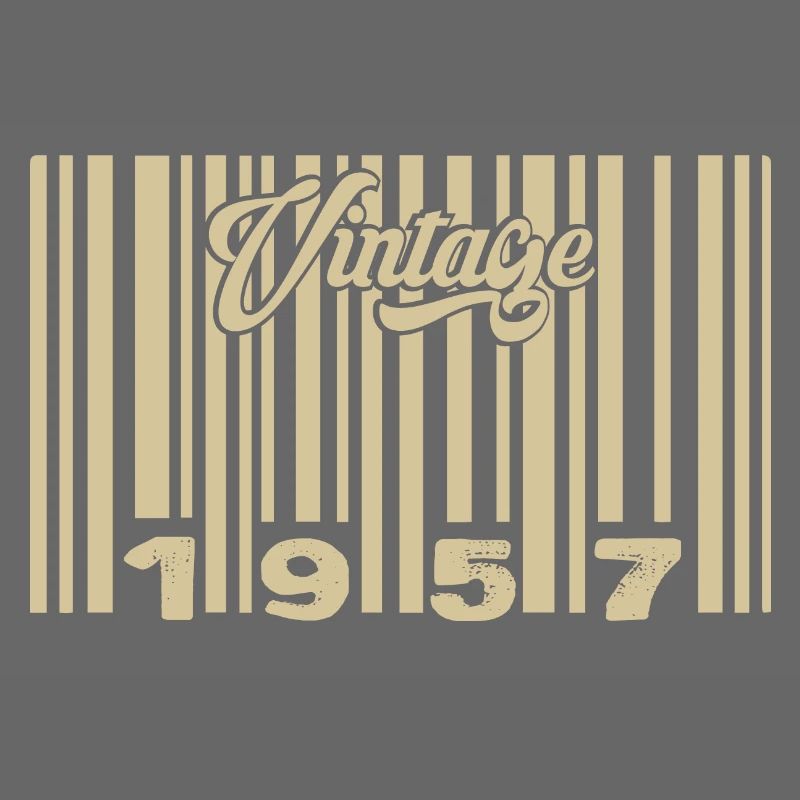 Vintage 1957 Barcode 1957: Year 2025.