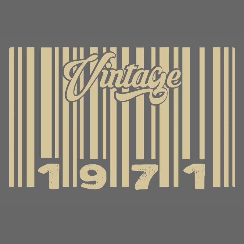 vintage 1971 Code barre 1971: Année 2025.