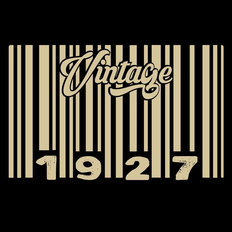 vintage 1927 Code barre 1927: Année 2025.