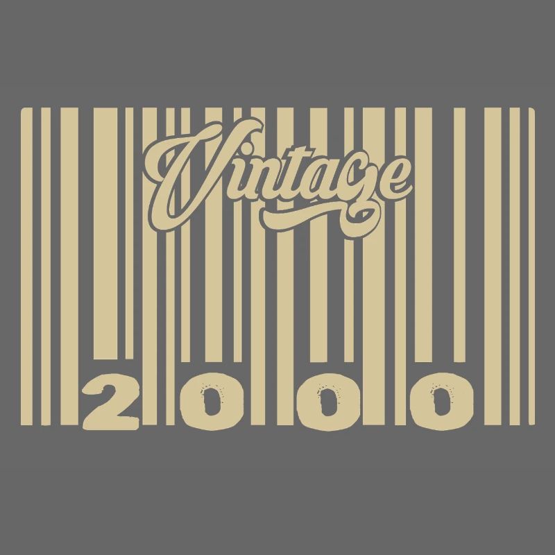 Vintage 2000 Barcode 2000: Jahr 2025.