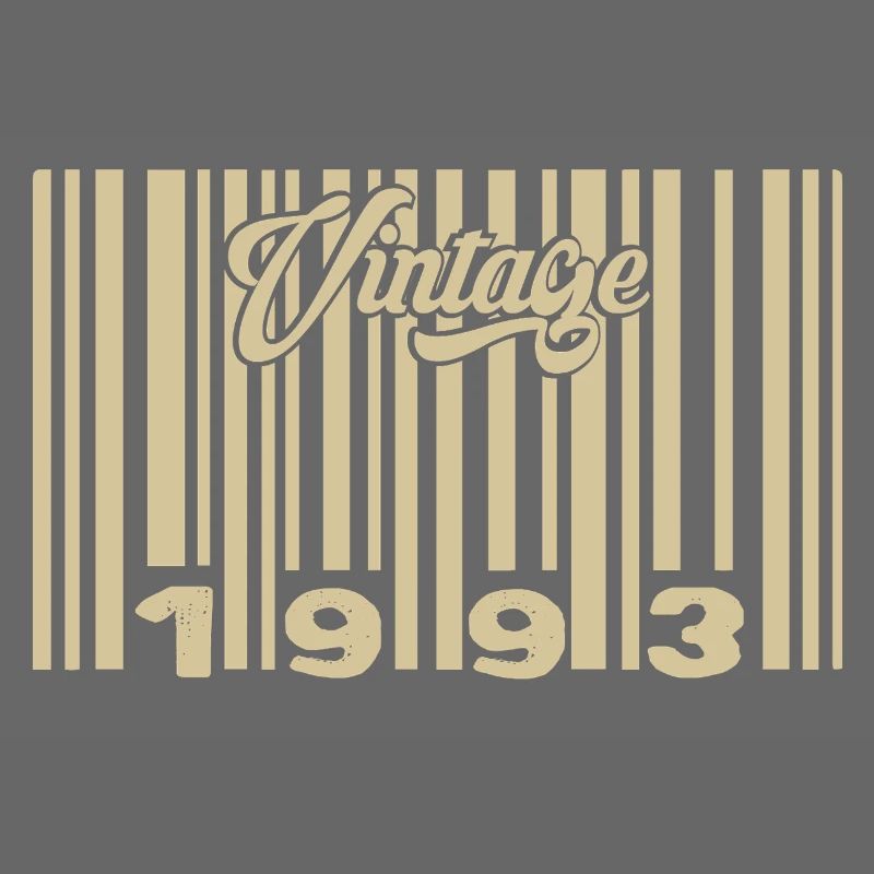 vintage 1993 Code barre 1993: Année 2025.