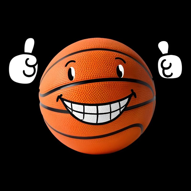 Basket-ball heureux montrant le pouce levé