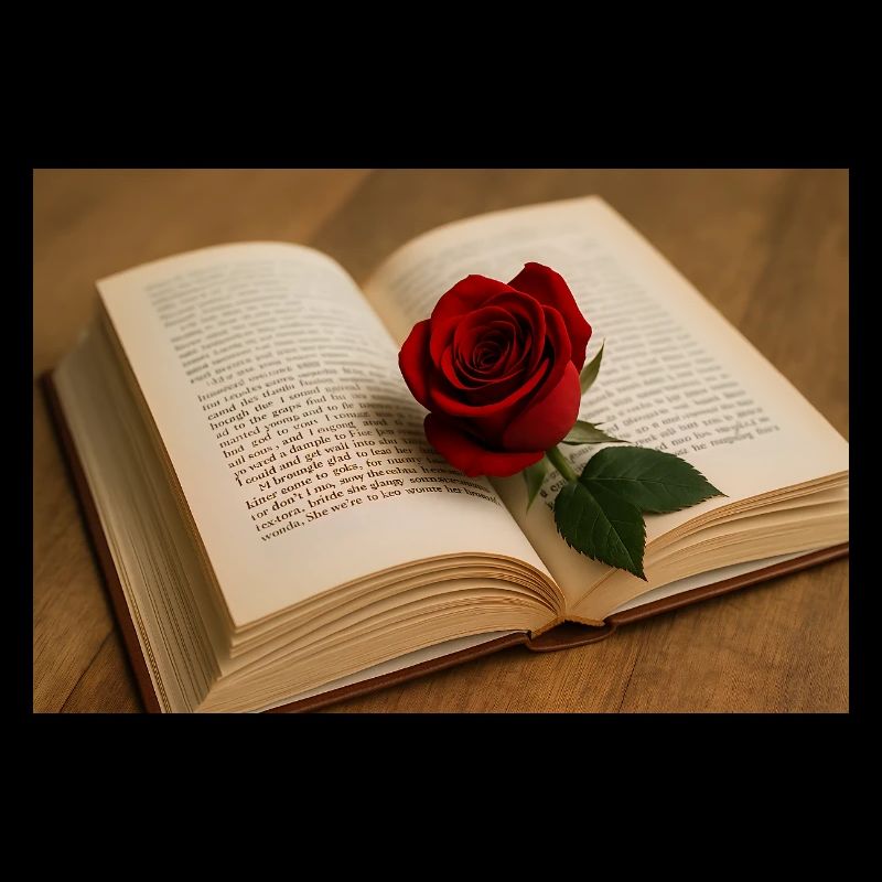 Hêtre et rose rouge