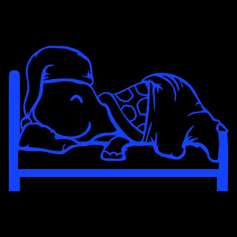 Turtle sleeps tired bed sleepy head dreaming