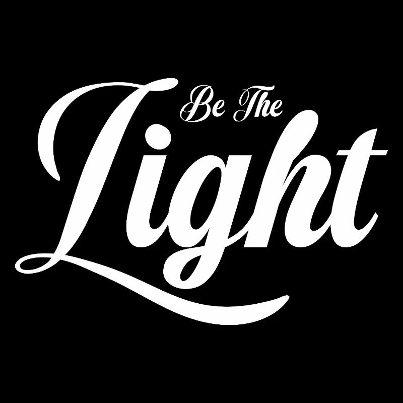 Sei das Licht | Weiße Typografie reinigen