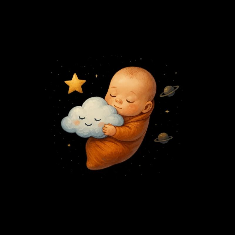 Newborn cuddles cloud