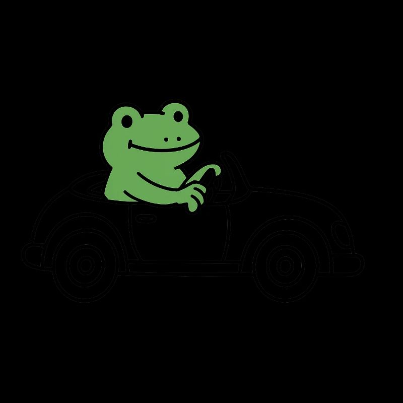 Frosch im Auto