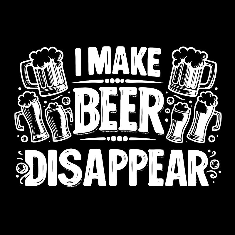 I make beer disappear – Funny beer slogan motif