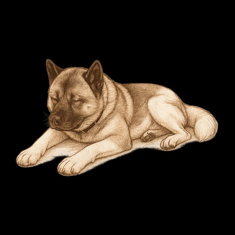 Schlafender American Akita