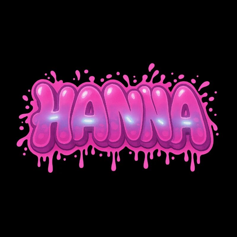 Graffiti HANNA Name Gift Ideal druckbar auf