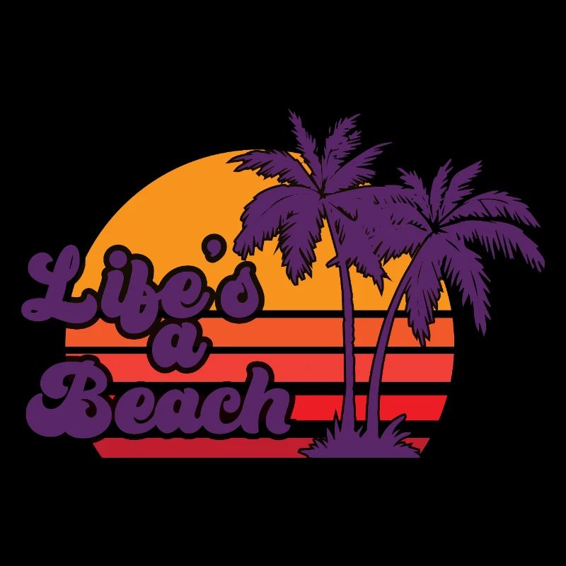 Life is a Beach Sunset with Palms