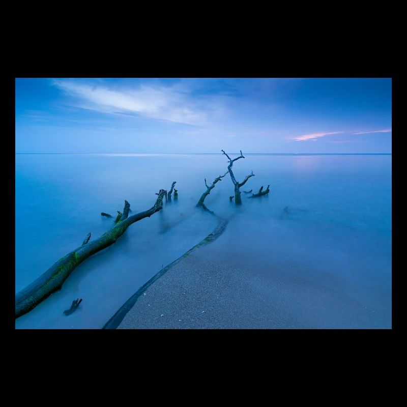 Blue hour sur la plage ouest