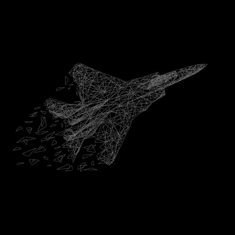 Kampfjet in Low-Poly-Optik