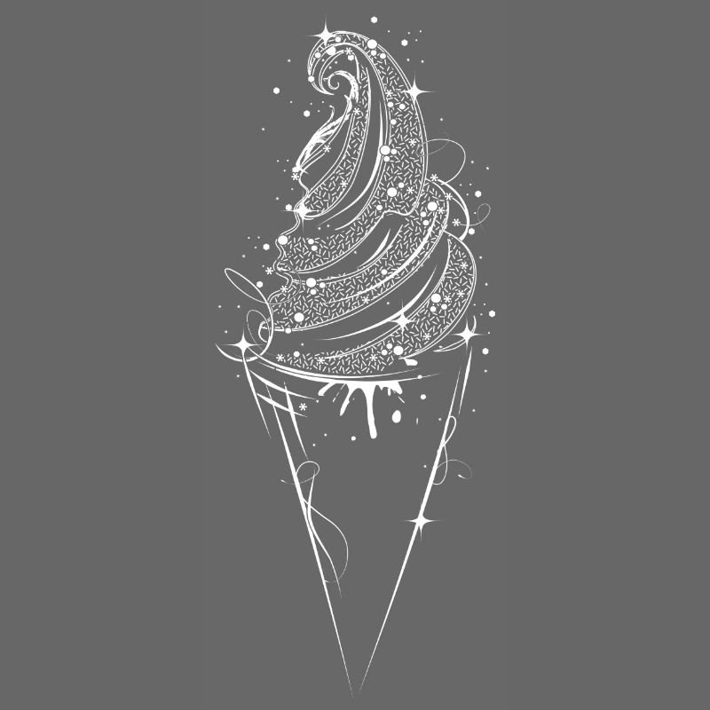 Crème glacée à & cornet gaufre