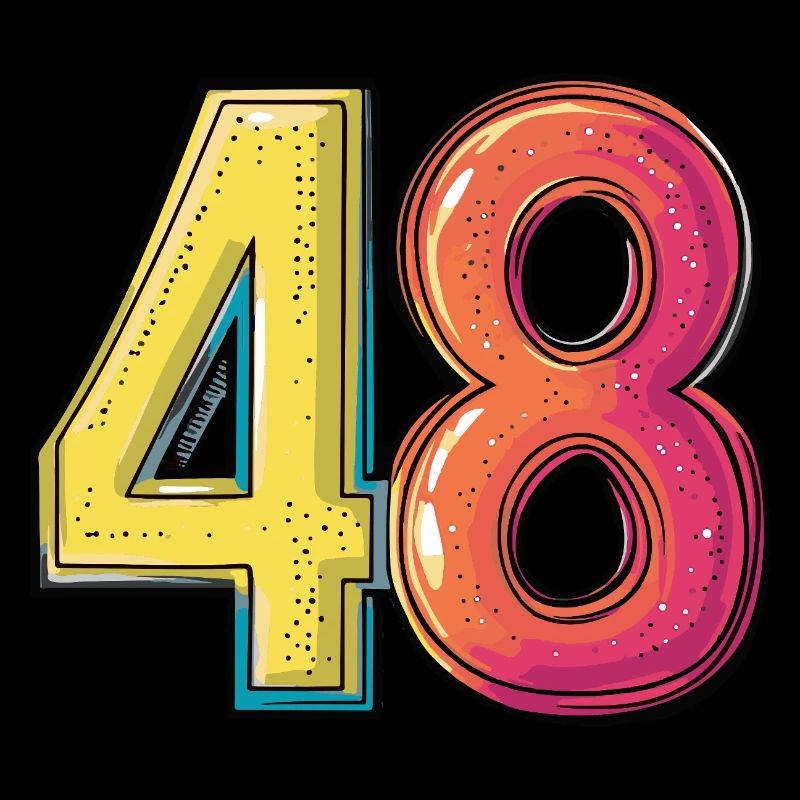 48 Zahl Comic