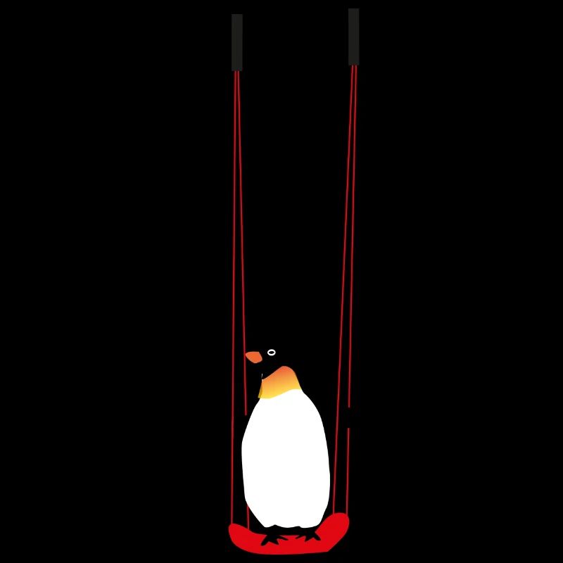 Penguin on the swing