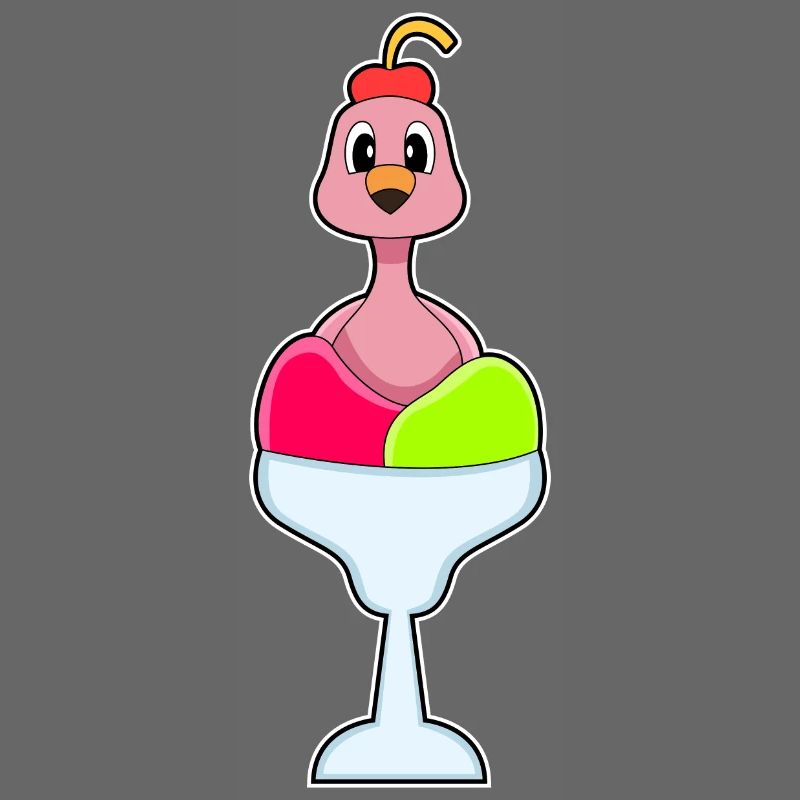 Flamingo Crème Glacée Cerise
