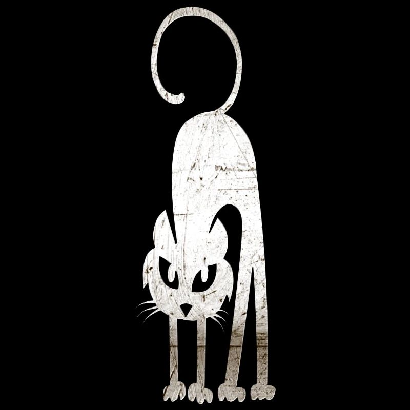 Strange white cat, humorous angry cat