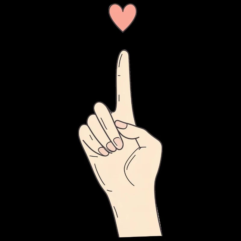 Fingerherz Handzeichen